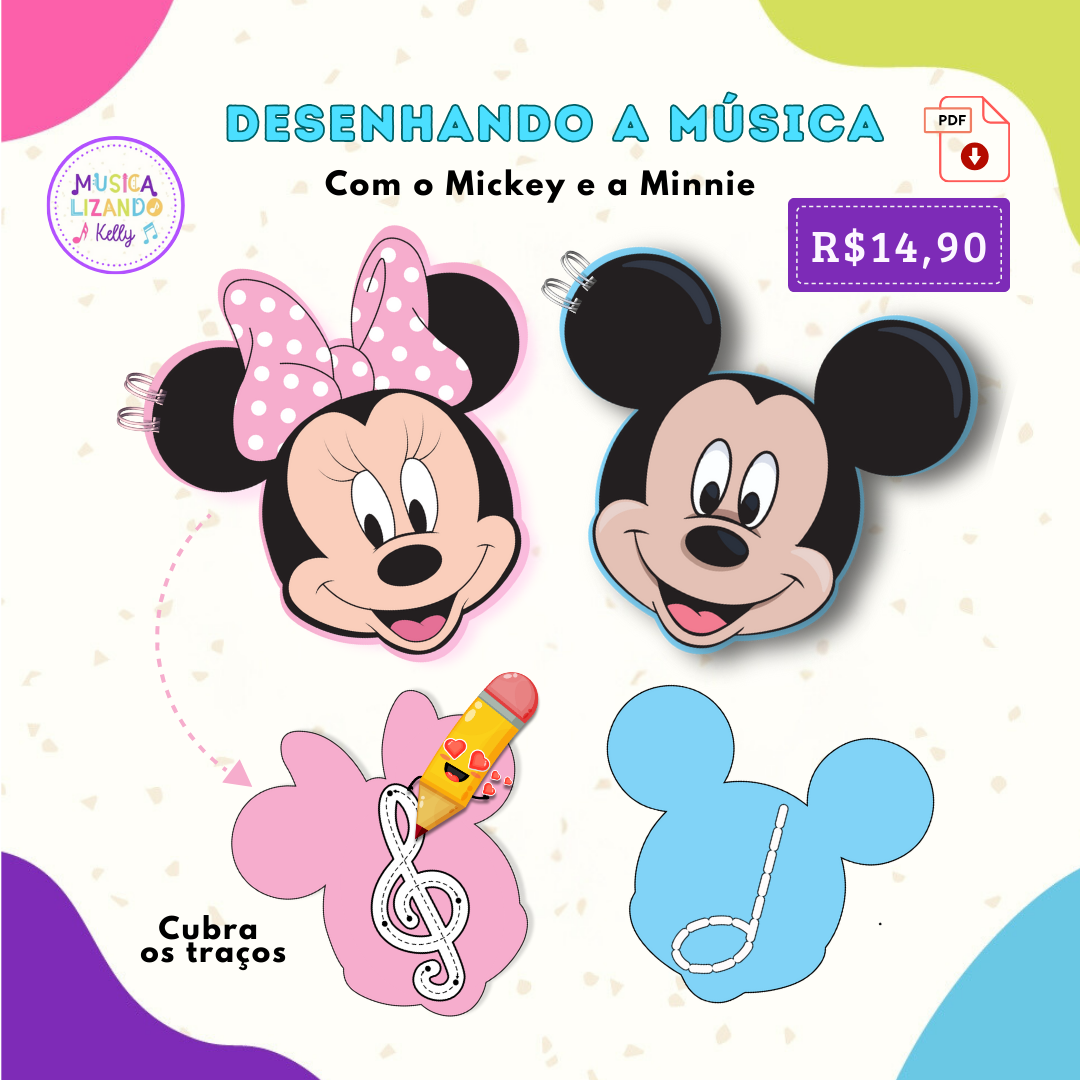 Desenhando a Música com Mickey e Minnie