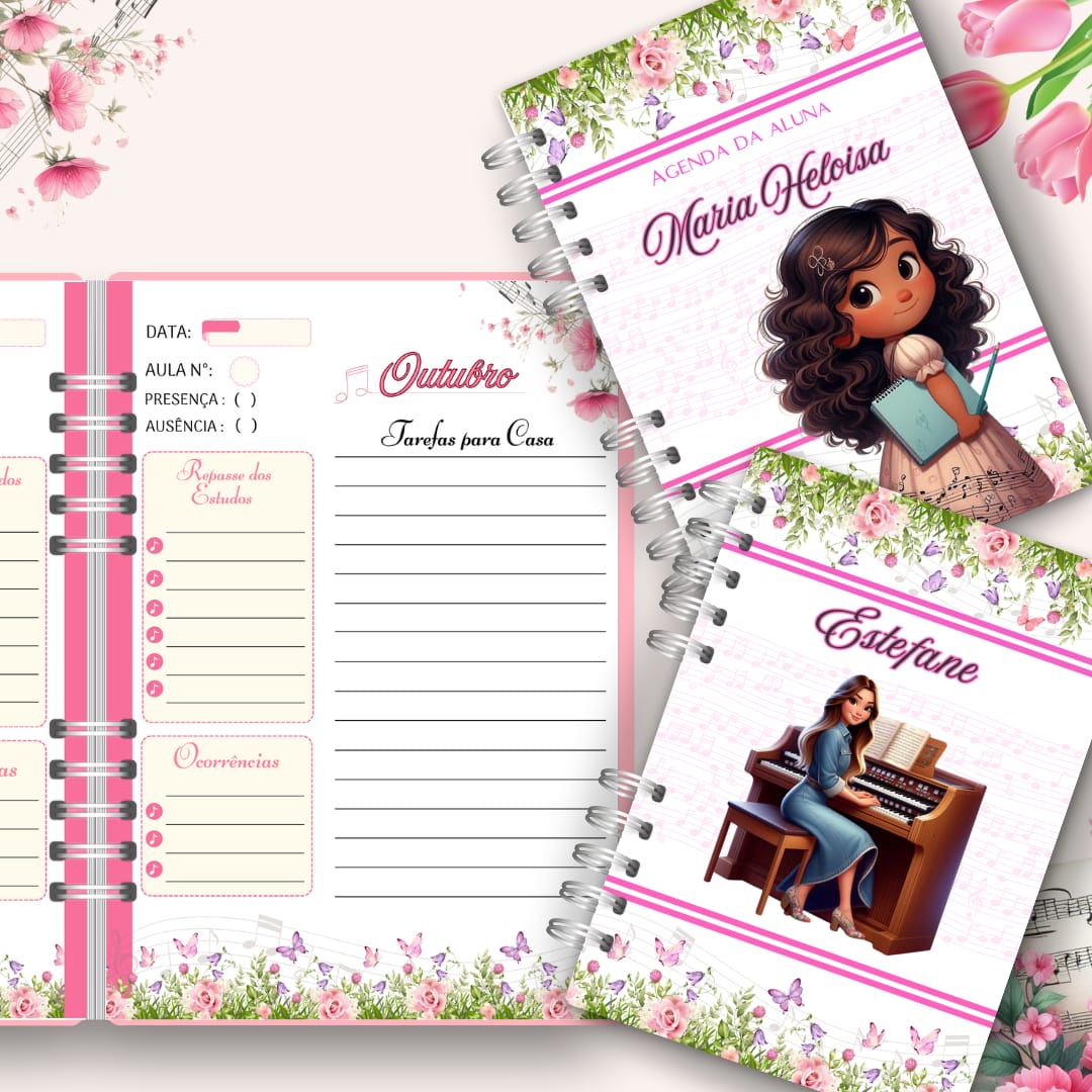 Combo 10 Agendas para alunas  Físicas