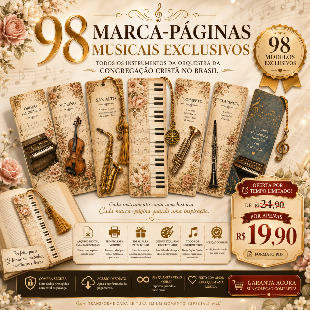 Marca Páginas em PDF instrumentos