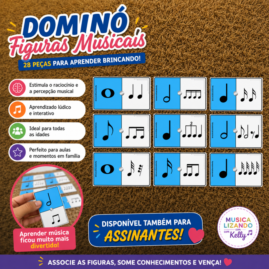 Dominó figuras musicais ( Físico)
