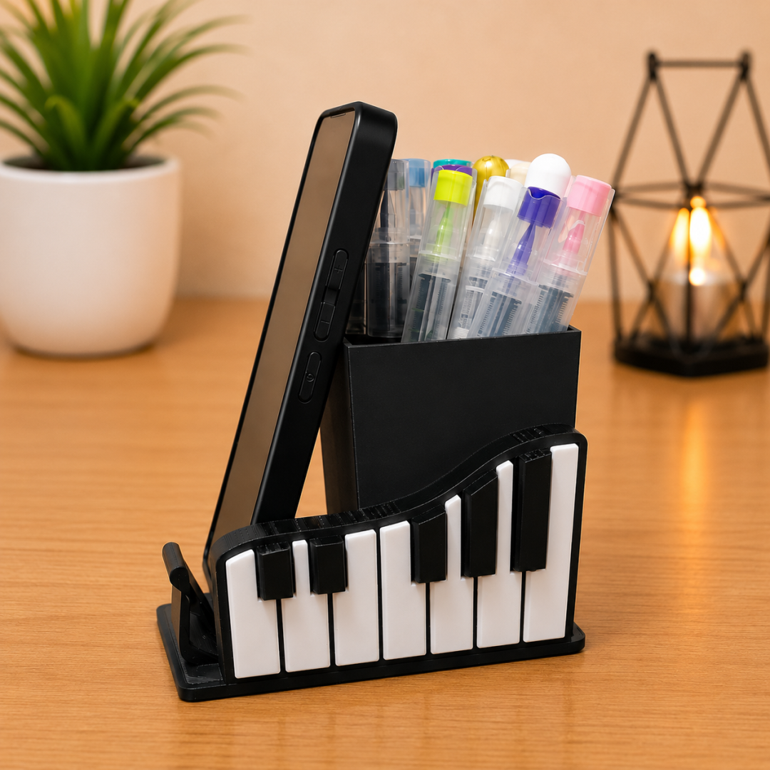 Suporte Teclas + Porta Lápis
