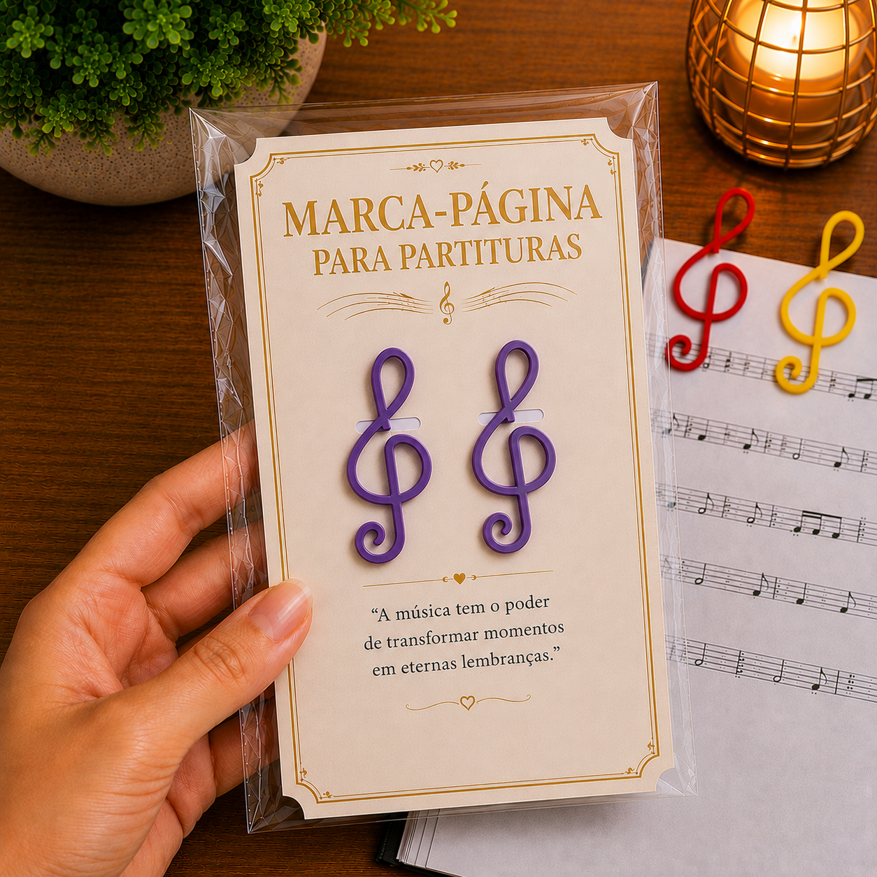 Marca Página Partitura Clave de Sol 3D ( Sem cartão) - Imagem 9