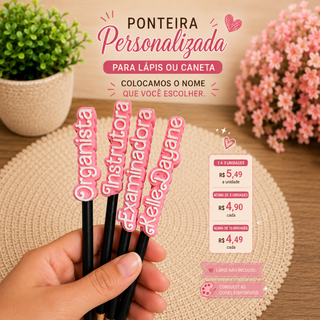 Ponteira para Lápis ou Caneta 3D