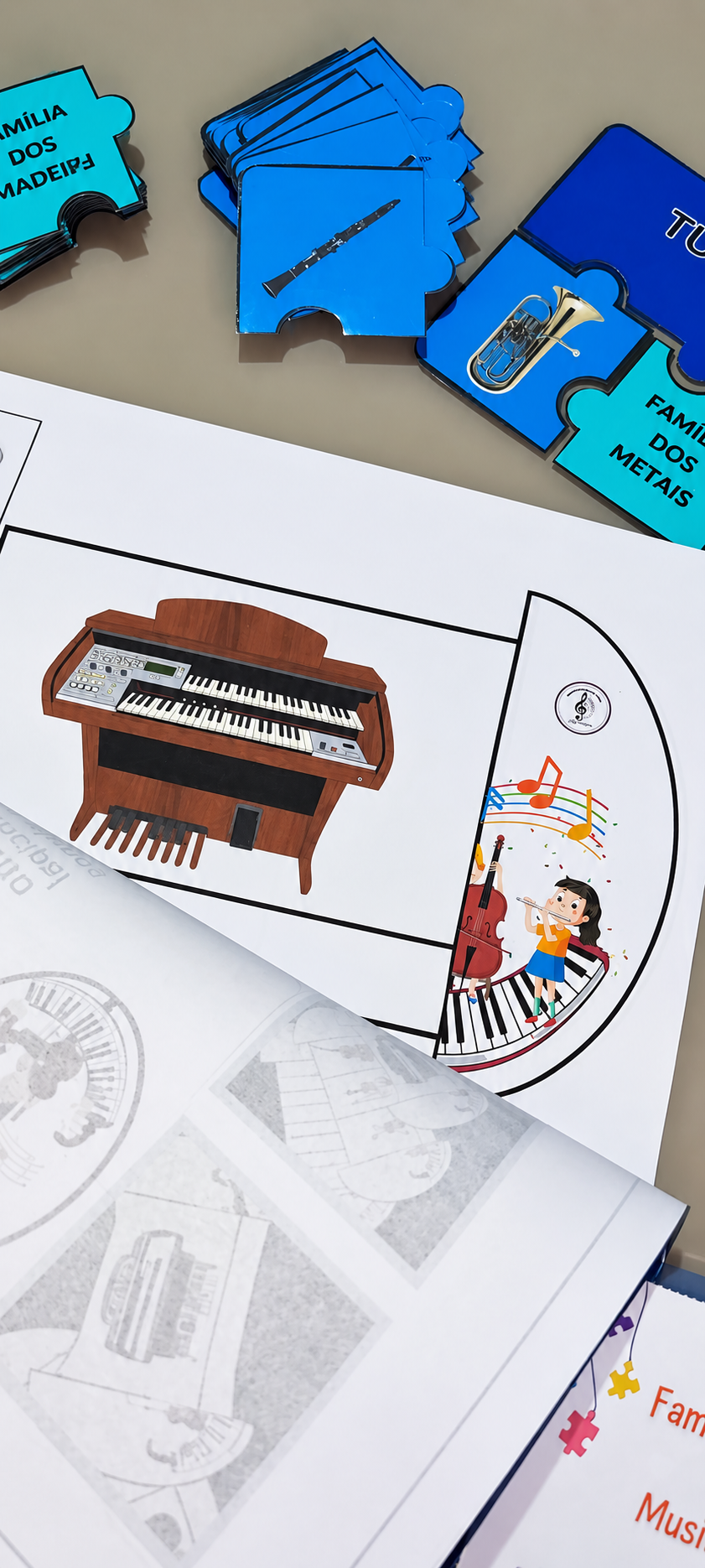 Quebra cabeça instrumentos musicais + 50 atividades (PDF) - Imagem 2