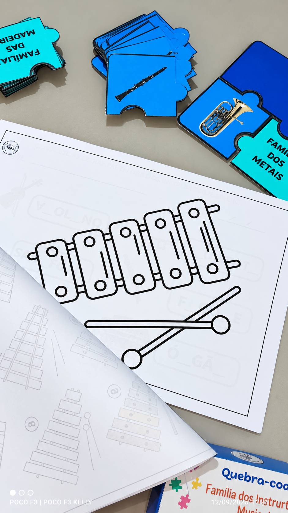 Quebra cabeça instrumentos musicais + 50 atividades (PDF) - Imagem 4